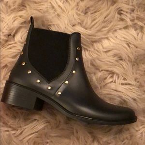 Kate Spade space rain booties. Only wore a few times. Sole looks brand new!